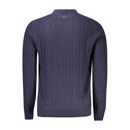 Blue knit sweater on mannequin