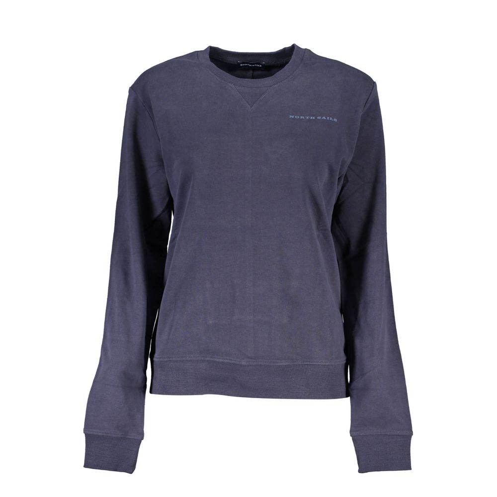 Long sleeve blue sweatshirt on a mannequin