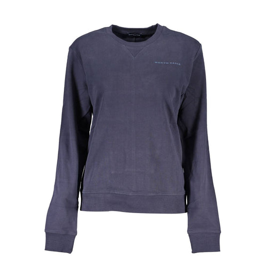 Long sleeve blue sweatshirt on a mannequin