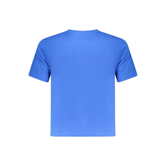 Blue t-shirt on hanger