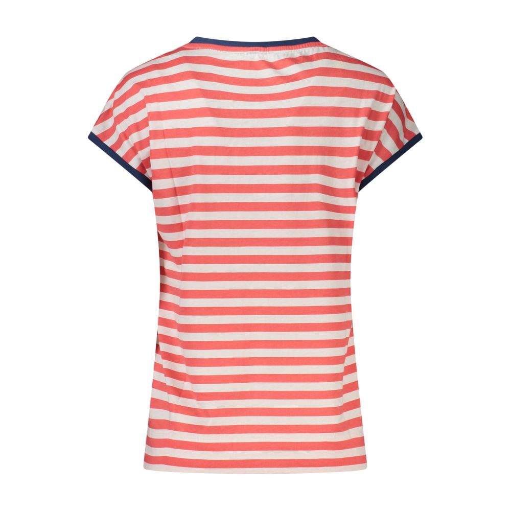 Red and white striped women's t-shirt