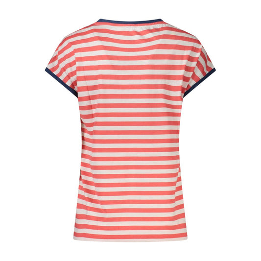 Red and white striped women's t-shirt