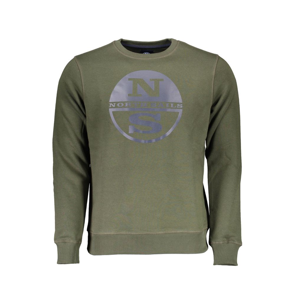 Green long sleeve shirt with logo on front