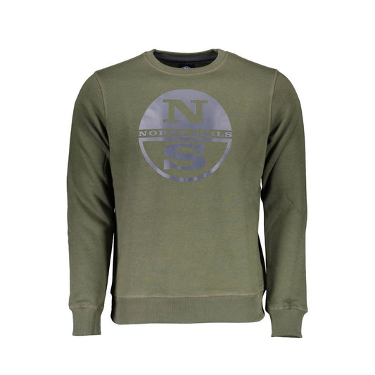 Green long sleeve shirt with logo on front