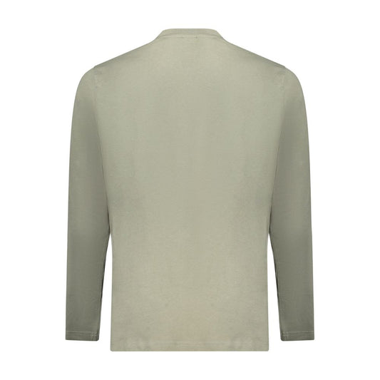 A men's short sleeve t-shirt with a crew neckline and a heathered green color