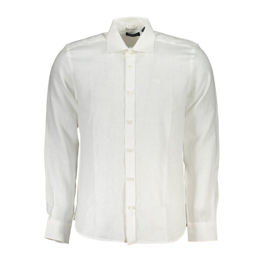White button down shirt on hanger