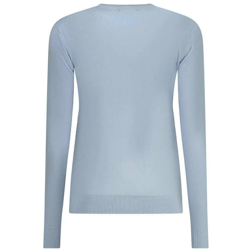 Long sleeve blue sweater on mannequin