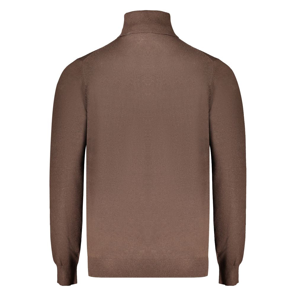 Brown sweater on hanger