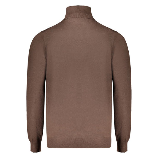 Brown sweater on hanger
