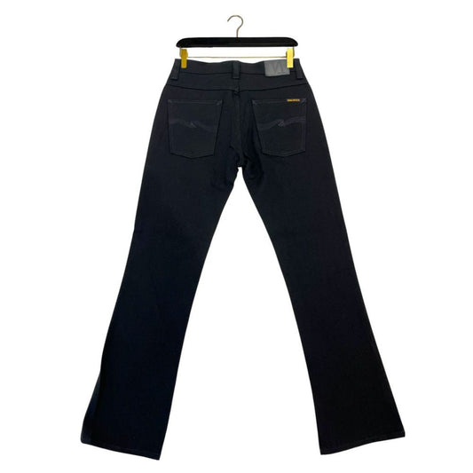 Pair of black jeans on hanger