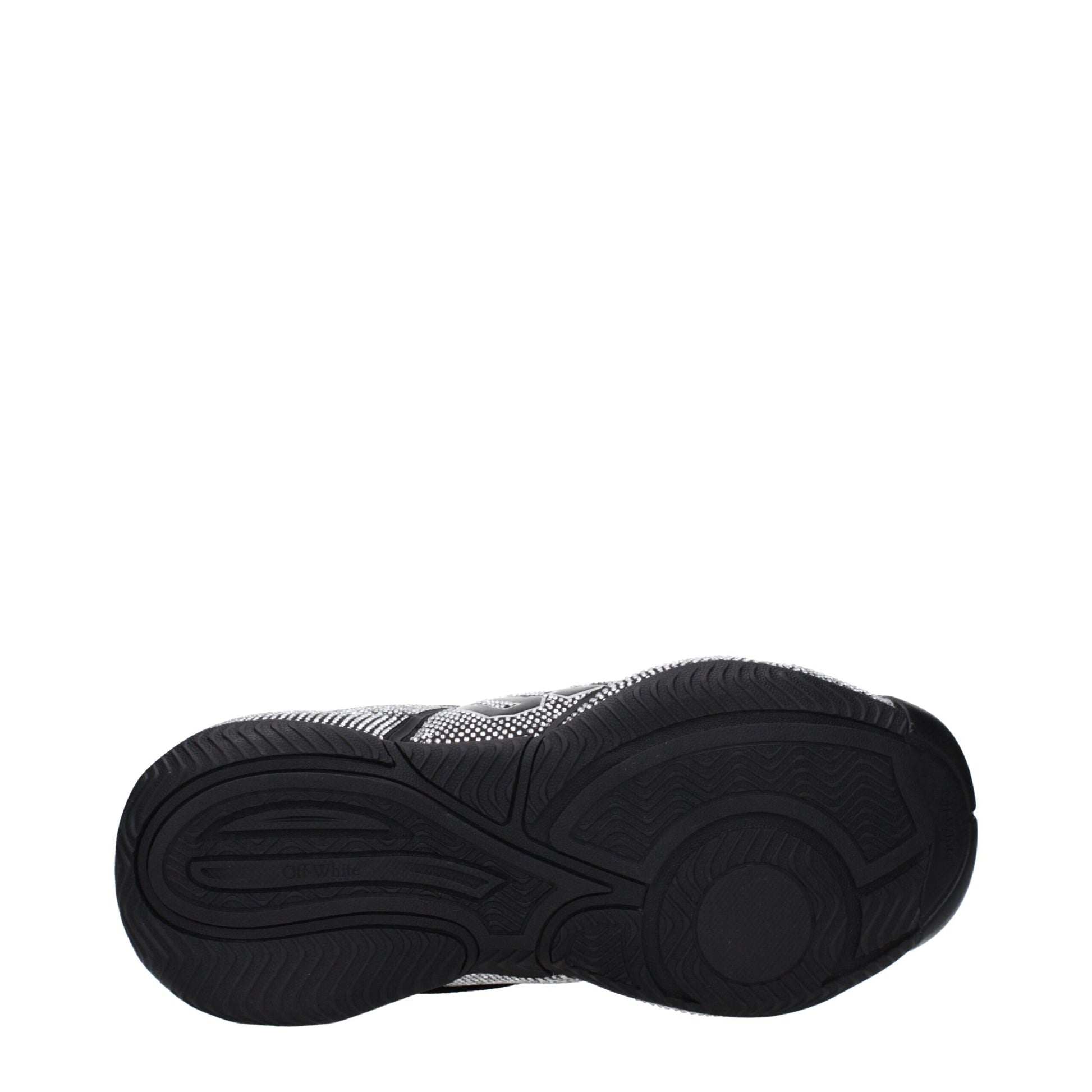 A pair of black sneakers with white sole
