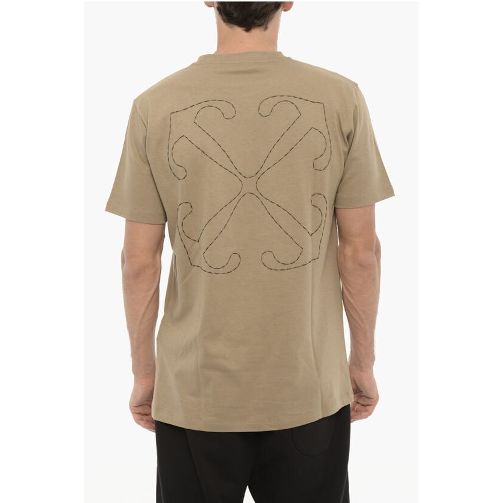 Back design on a t-shirt featuring a cross stitch pattern