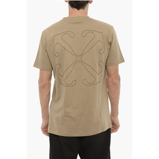 Back design on a t-shirt featuring a cross stitch pattern