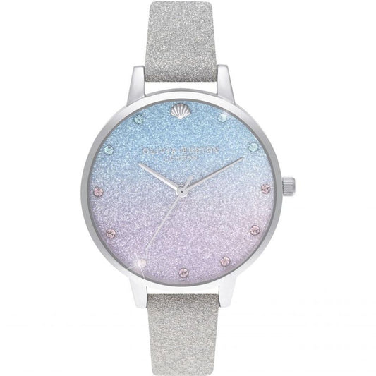 Olivia Burton Gray Artificial Leather Dress Watch
