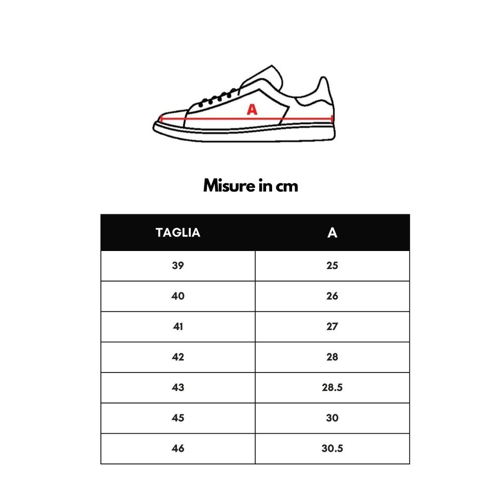 Red and white sneaker with red laces