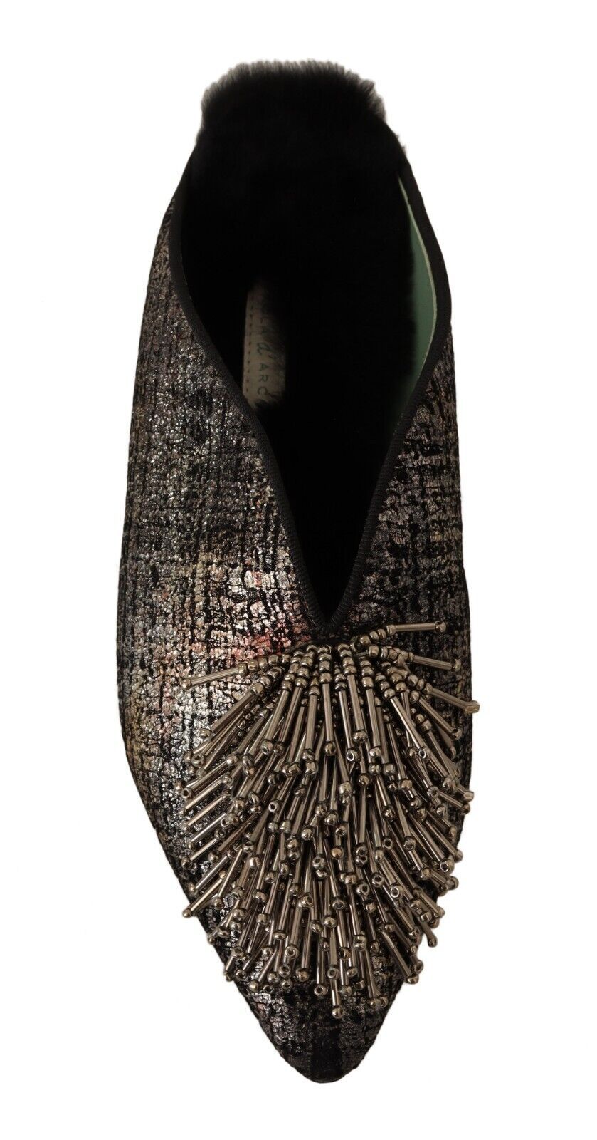 Decorative scarf with a pattern of small beads and sequins