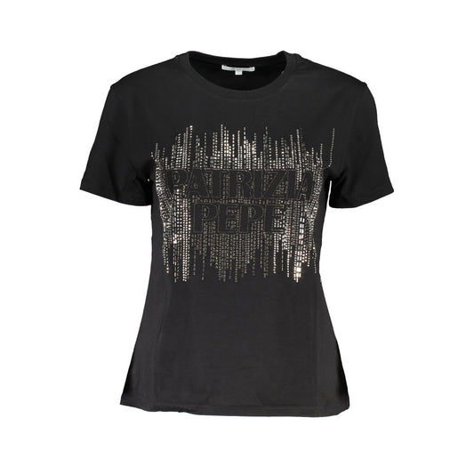 Black shirt with sequin design on front