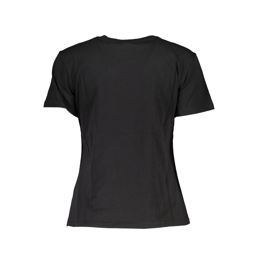 Black t-shirt on a hanger