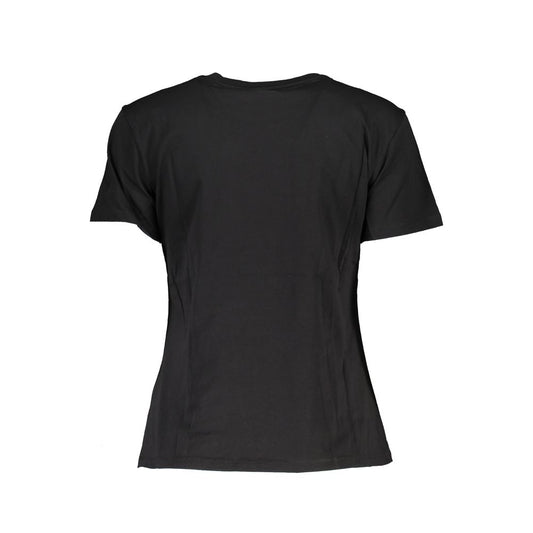 Black t-shirt on a hanger