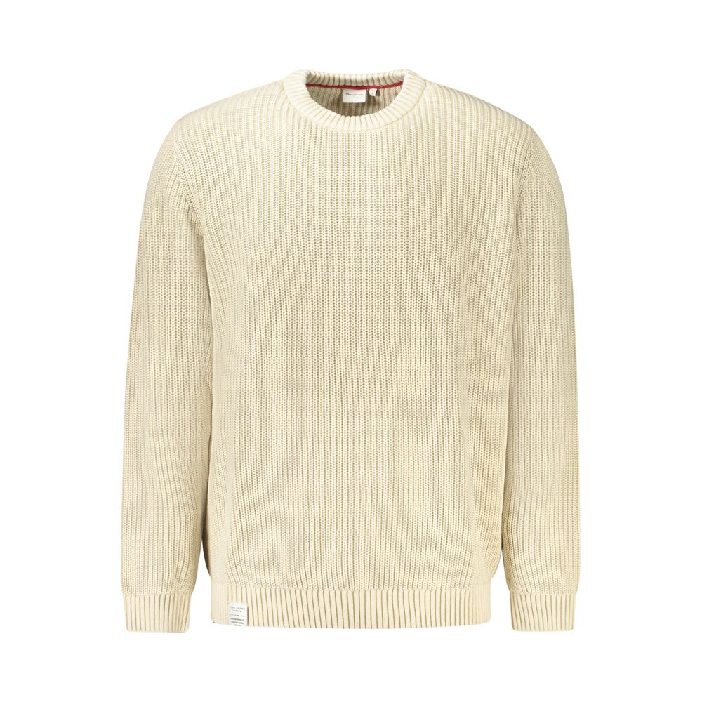 Tan knit sweater on hanger
