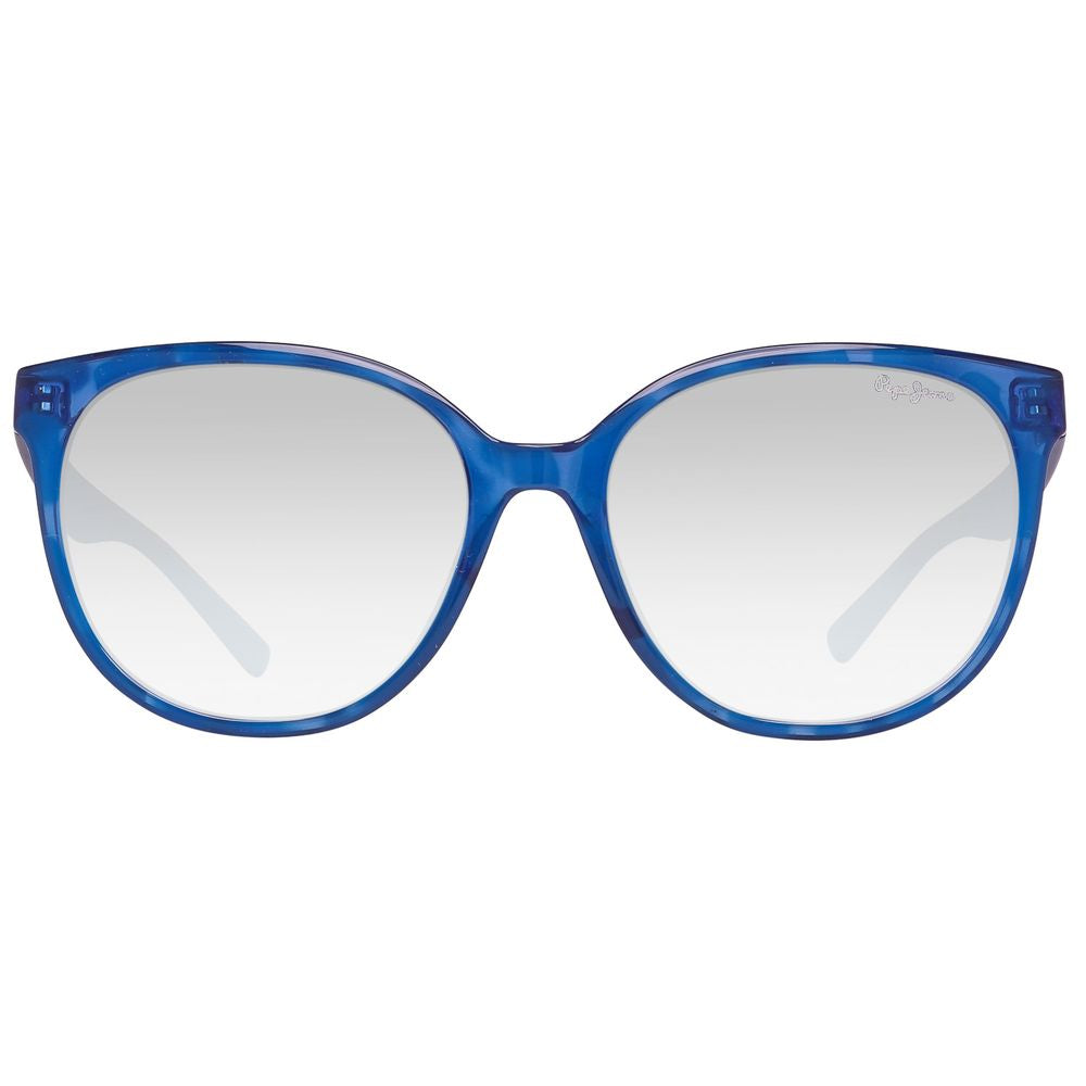 Blue sunglasses with clear lenses