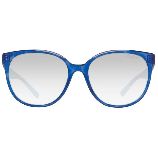 Blue sunglasses with clear lenses