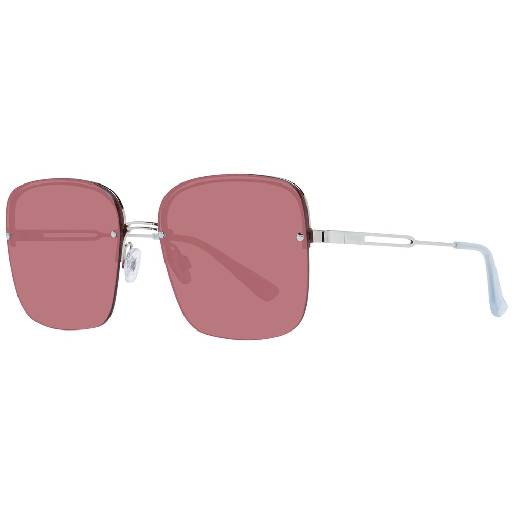 Pair of sunglasses with pink lenses