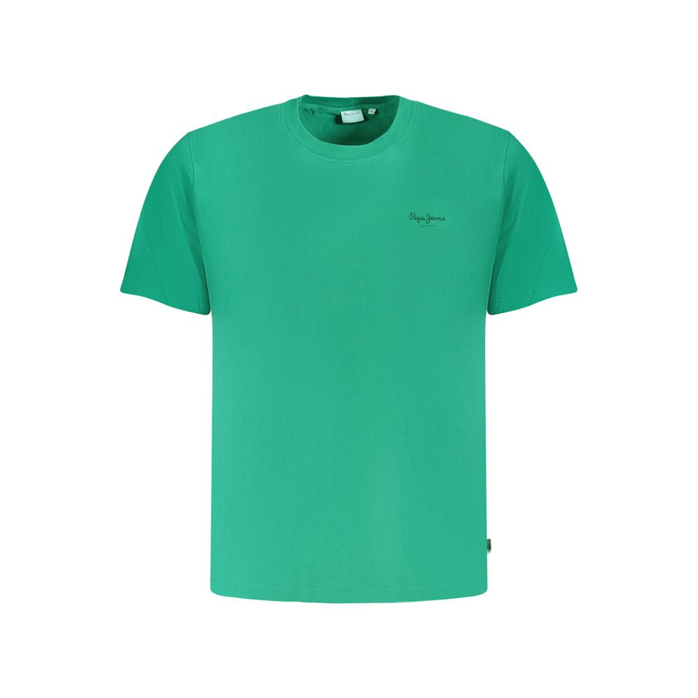 Green short sleeve t-shirt on hanger