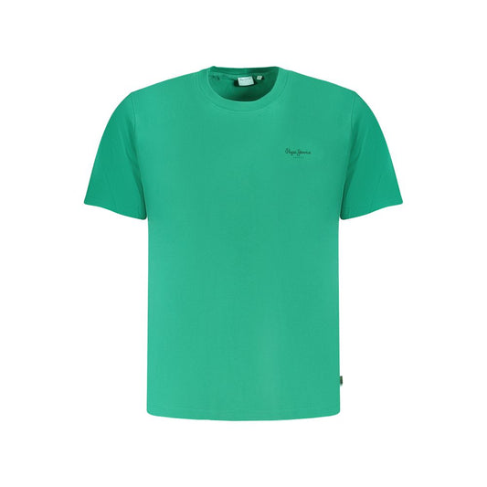 Green short sleeve t-shirt on hanger