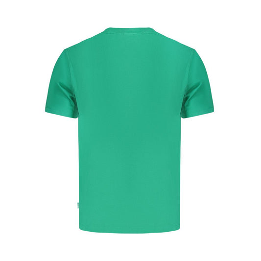 Green short sleeve shirt on a hanger