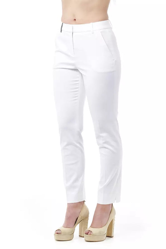 White pants on a model