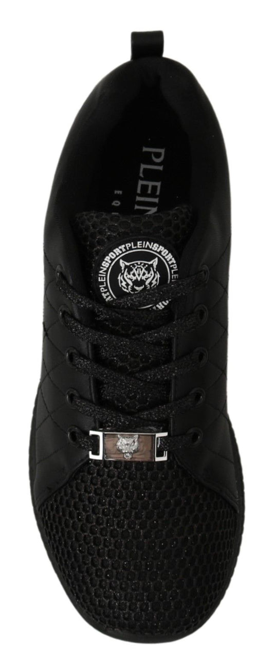 Black shoe with white sole and laces