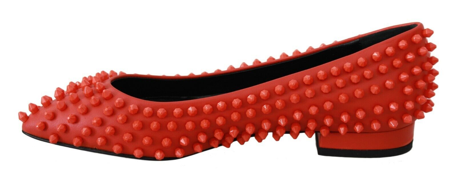Red high heel shoes with red sequins on top