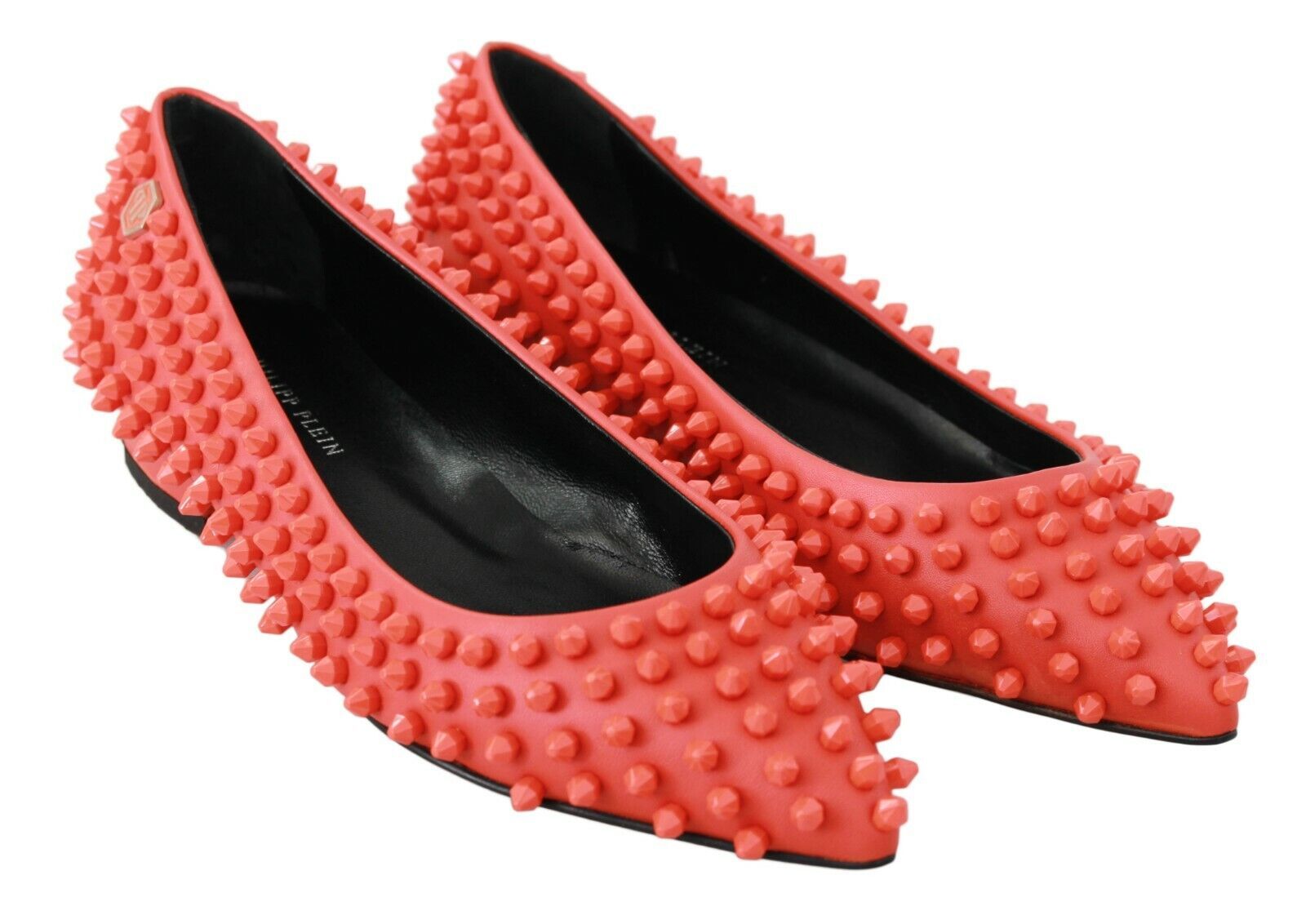Red shoes with studs on top