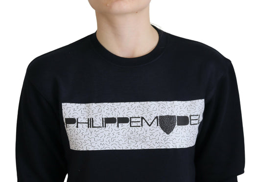 Black sweatshirt with white lettering