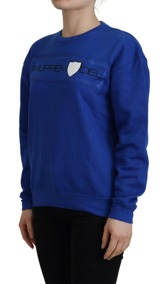Blue sweatshirt with heart design on front