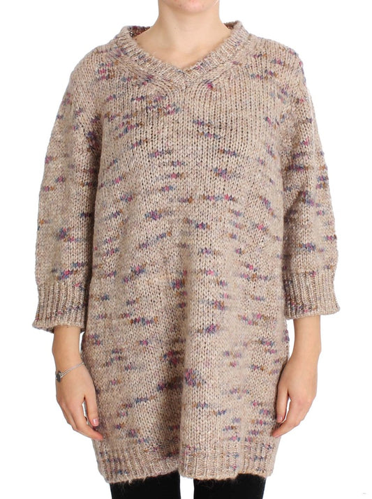 Knitted sweater worn by woman