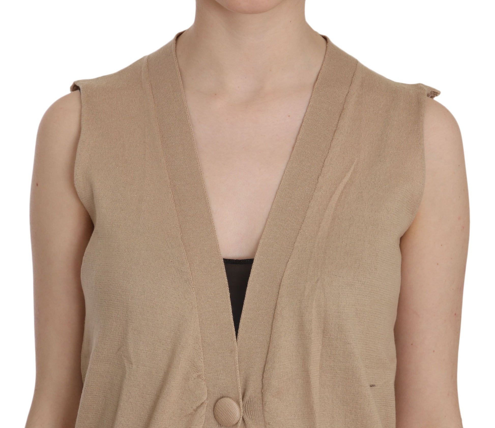 Tan cardigan with open front