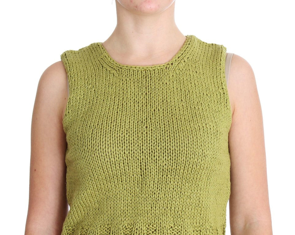 Knit vest worn by a person