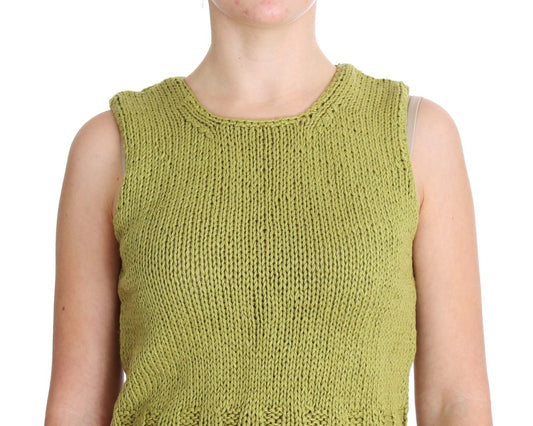 Knit vest worn by a person