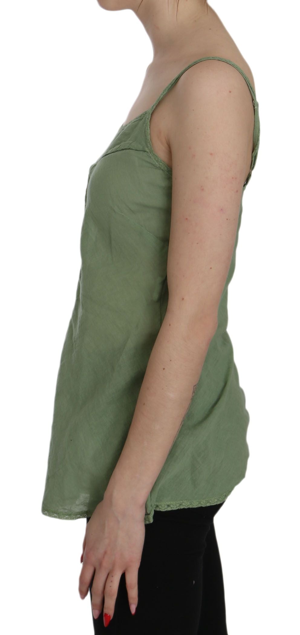 Woman wearing a sleeveless top