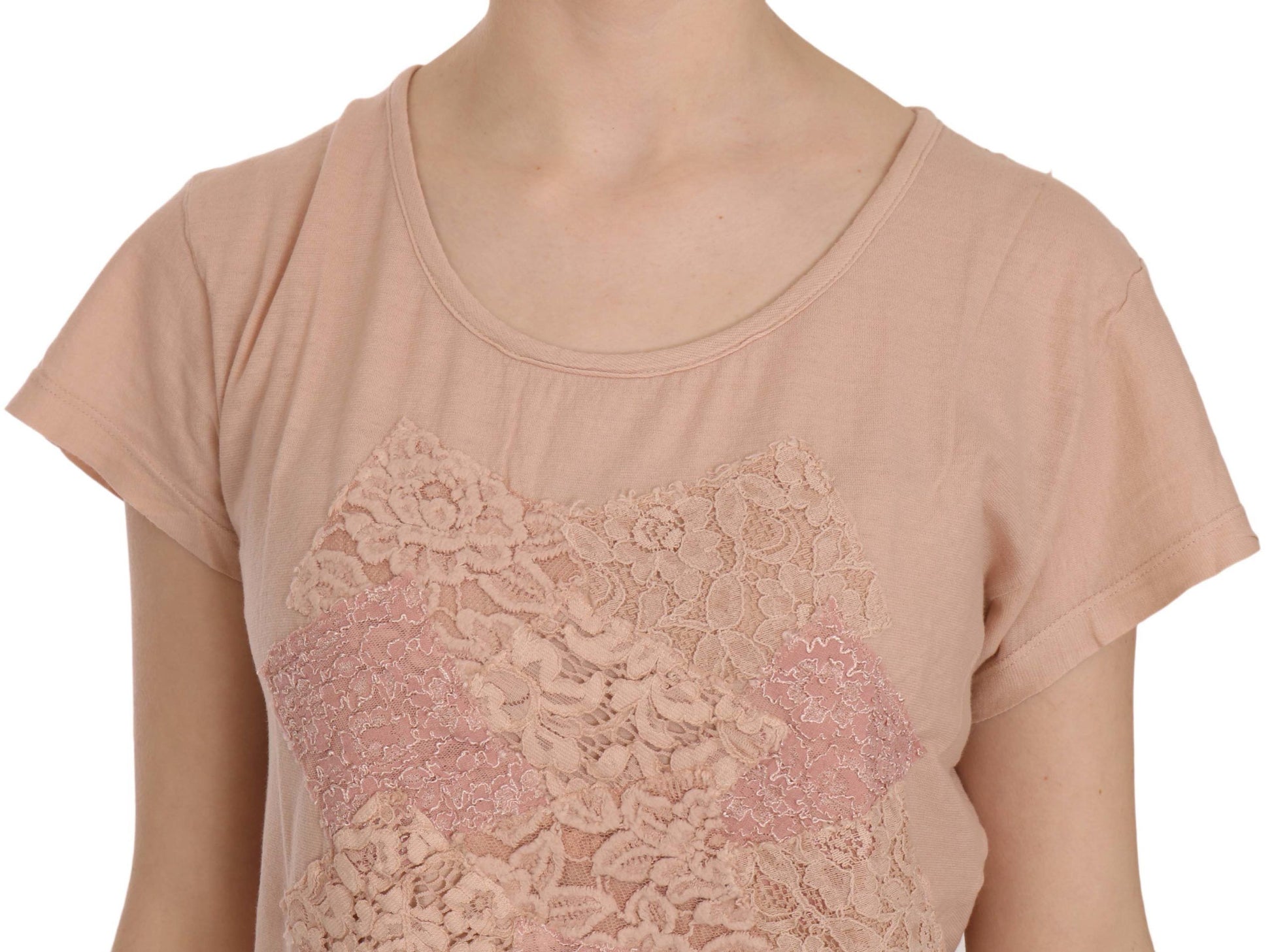 Pink lace top with ruffled sleeves