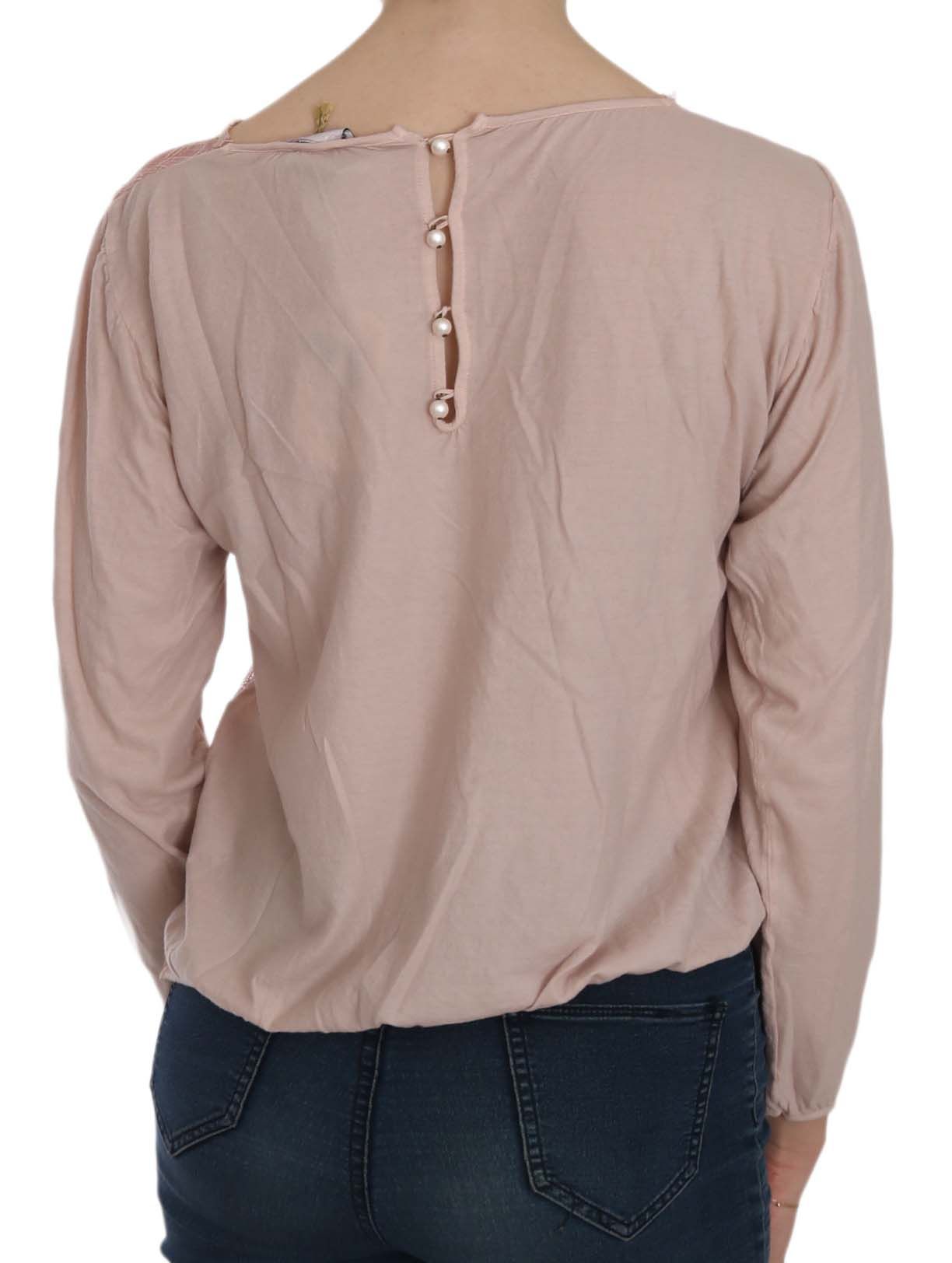 Long sleeve blouse in pinkish hue