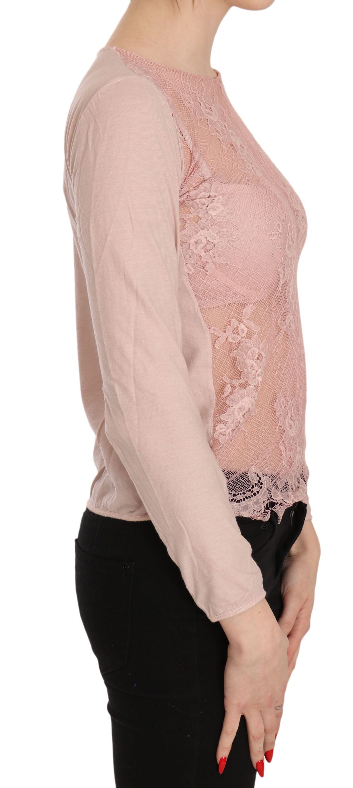 Pink lace top on mannequin
