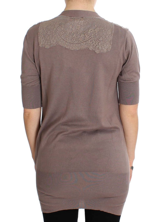 Long sleeve dress with lace back detail