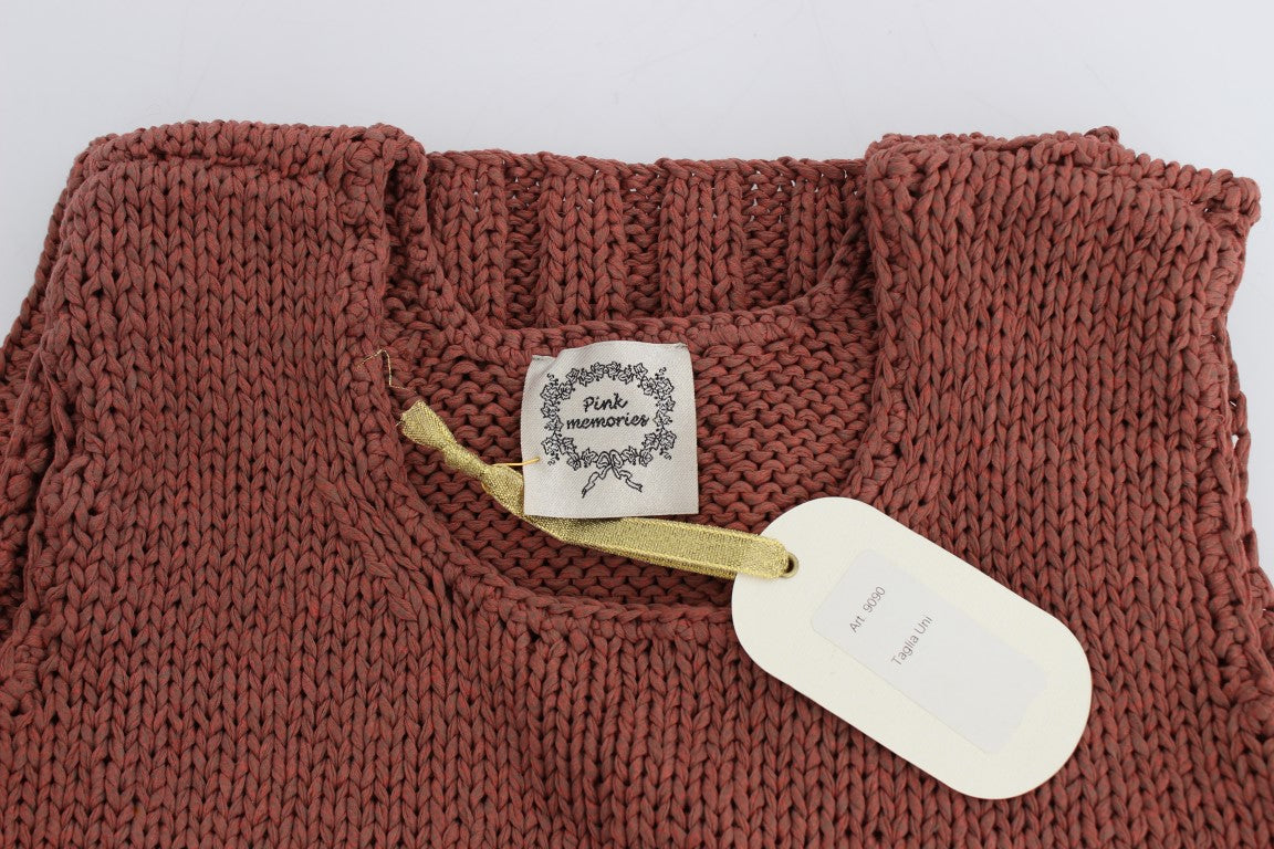 Red knitted sweater with tag