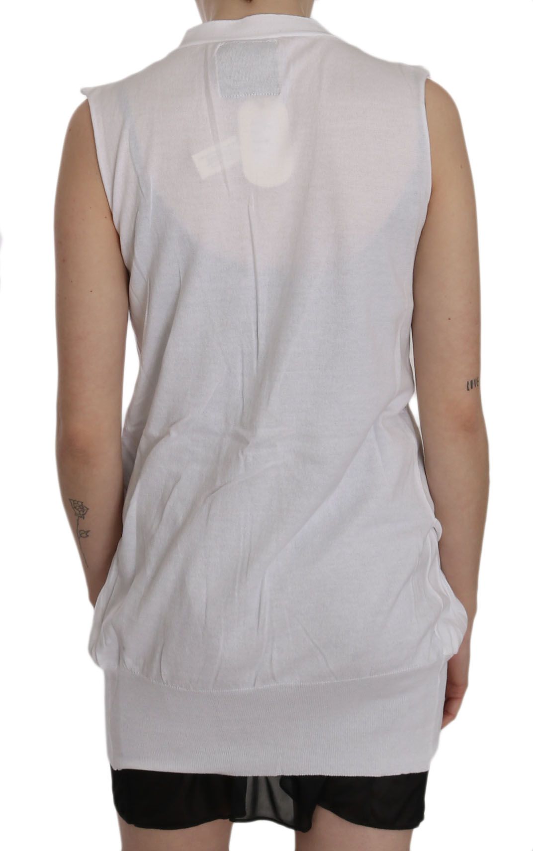 White sleeveless tank top on a person