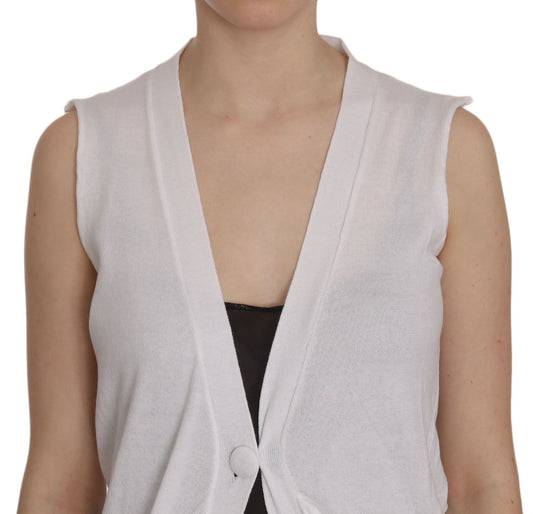 White cardigan with open front