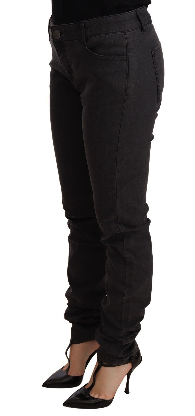 Pair of dark blue jeans on a mannequin