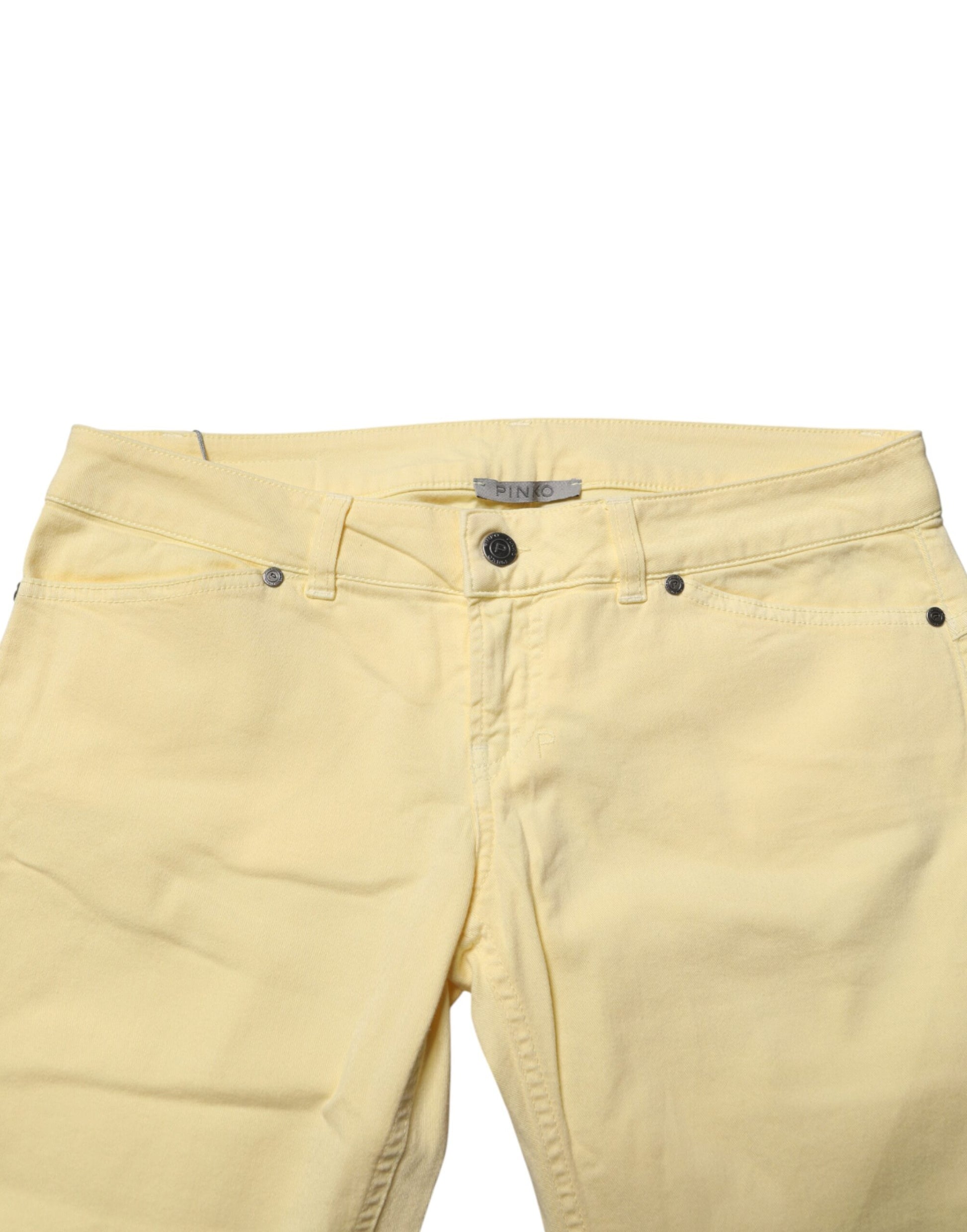 Yellow jeans on a mannequin